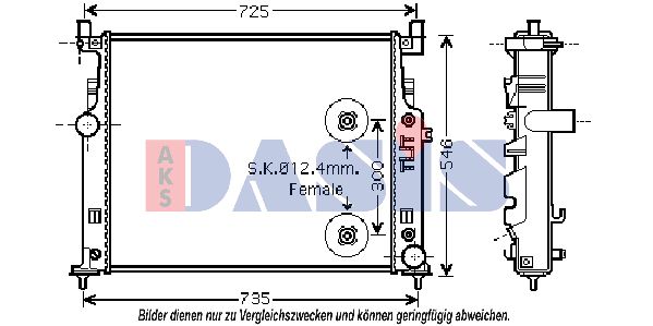 AKS DASIS Radiaator,mootorijahutus 120058N